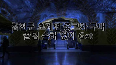 합천군 초계면 중고차 구매 꿀팁🍯: 손해 없이 Get!