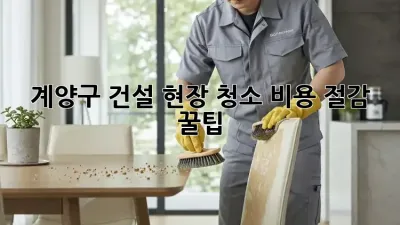 계양구 건설 현장 청소🧹 비용 절감 꿀팁! ✨