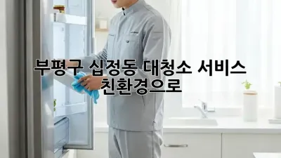🏠 부평구 십정동 대청소 서비스, 친환경으로 ✨
